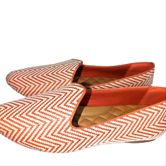 Birdies Shoes - Birdies The Heron Flat Chai Chevron.... Size 8